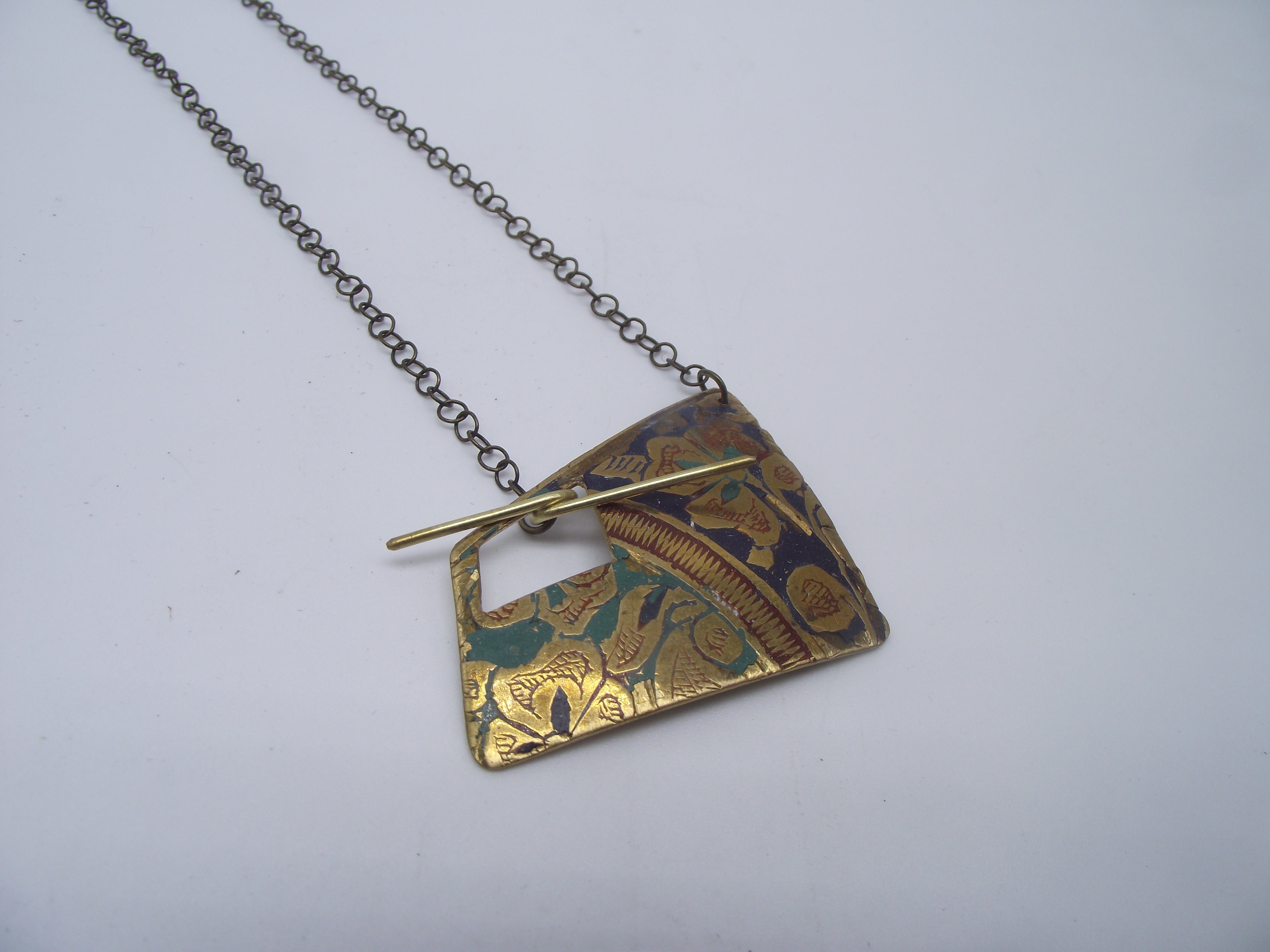 Indian Brass necklace-clasp at the front-02