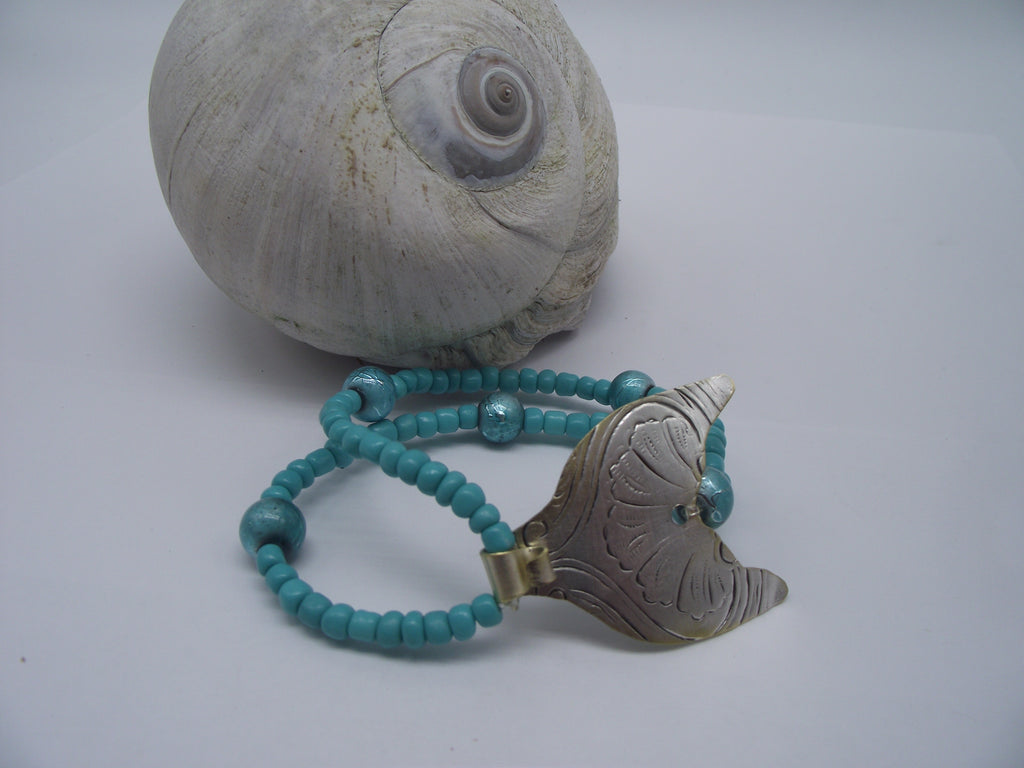 Mermaid Tail beaded stretch bracelet-001