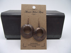 Copper etched earrings -03