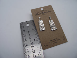 Knife-end silver earrings -02