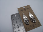 Knife-end silver earrings -07