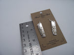 Knife-end silver earrings -08
