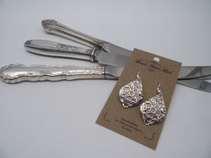 Knife-end silver earrings -10