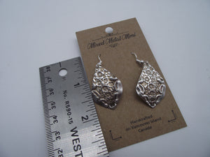 Knife-end silver earrings -10
