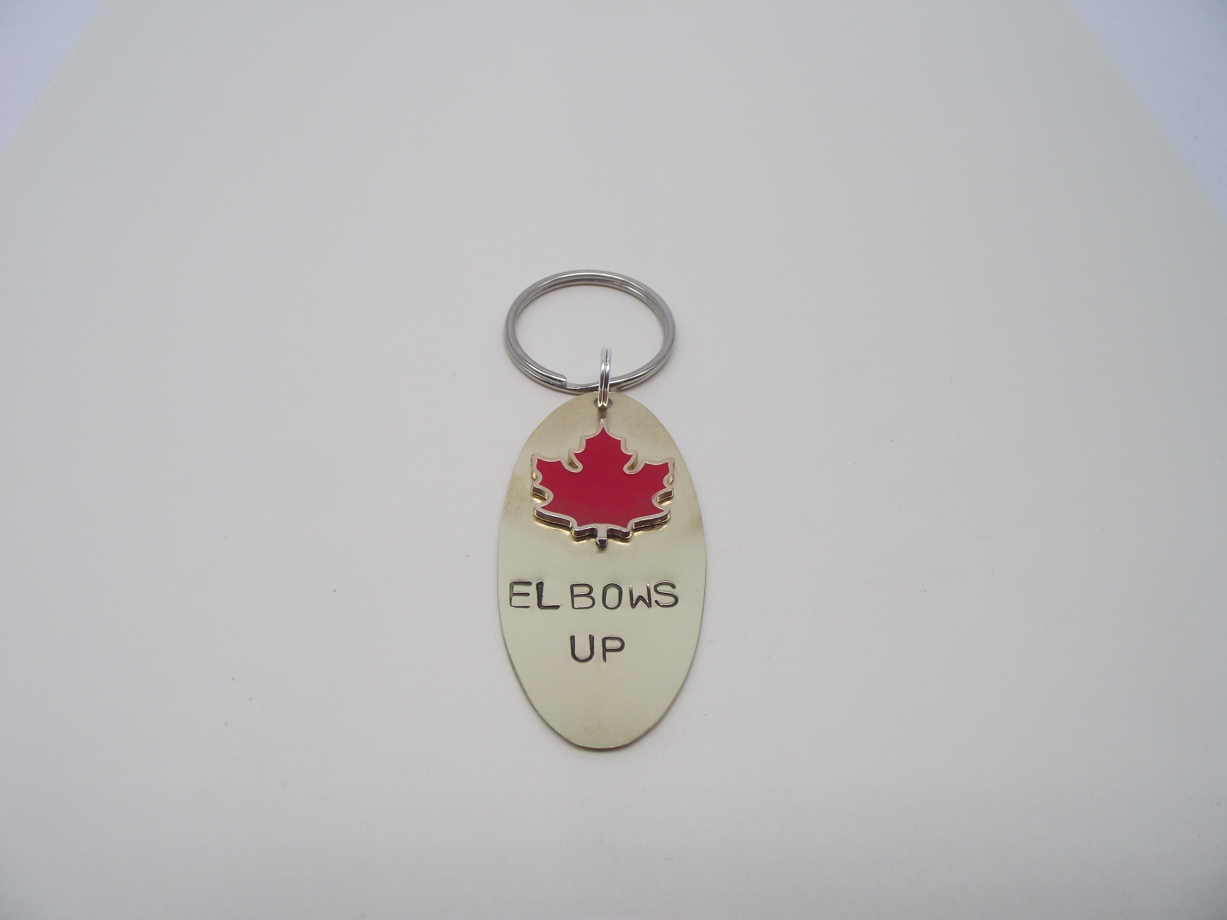Key Ring- Elbows Up- Oval