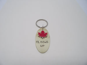 Key Ring- Elbows Up- Oval