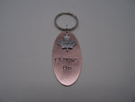Copper Elbows Up Key Ring -Oval