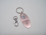 Copper Elbows Up Key Ring -Oval