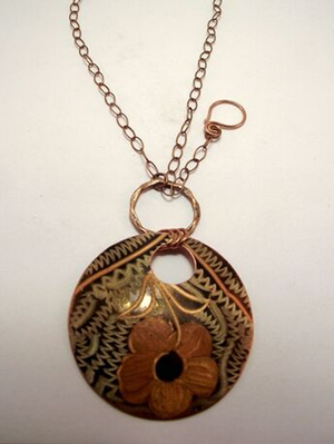 Adjustable Copper Necklace w/30” Chain Round-Wholesale