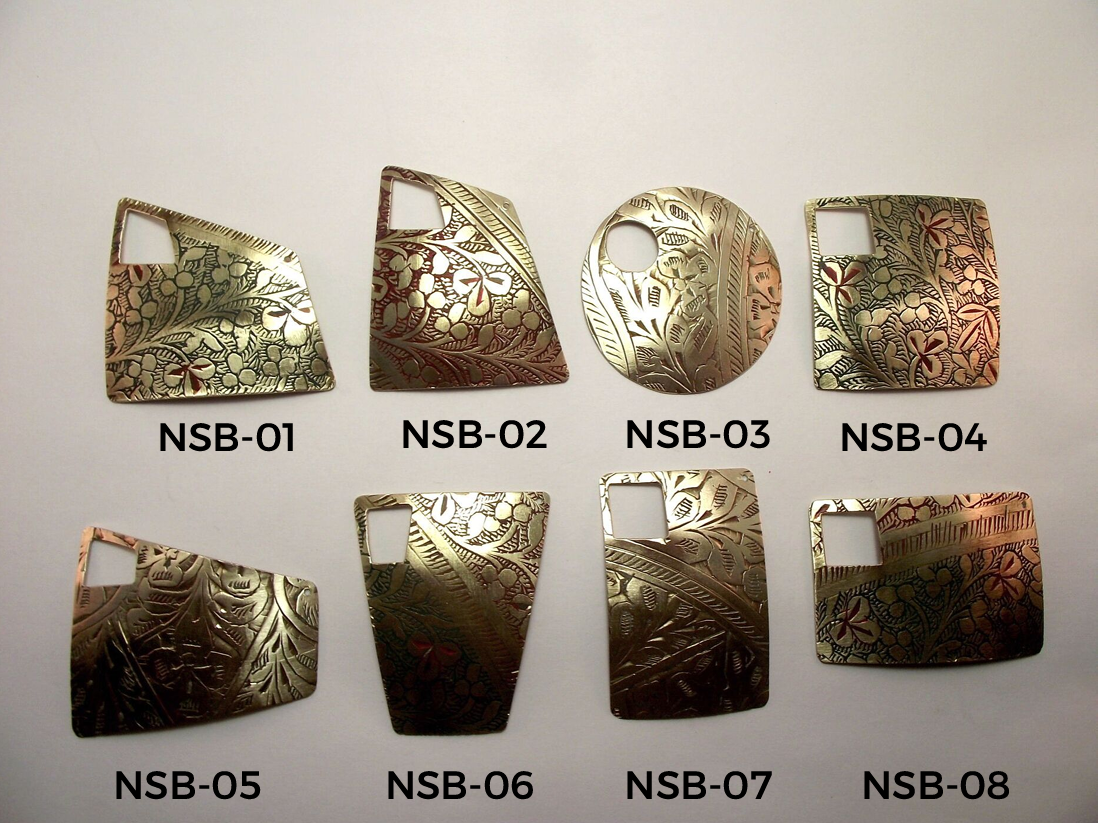 Brass Pendants with 100% Silk Cord - Various Shapes-Wholesale
