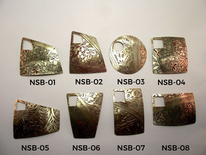 Brass Pendants with 100% Silk Cord - Various Shapes-Wholesale