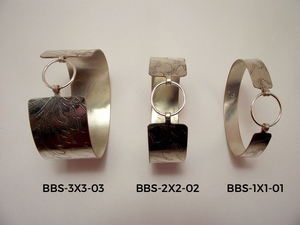 Silver Bangle Bracelets with Ring-Wholesale