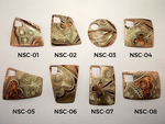 Copper Pendants with 100% Silk Cord-Various Shapes-Wholesale