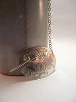 Small Silver Necklaces w/Clasp in Front-Wholesale