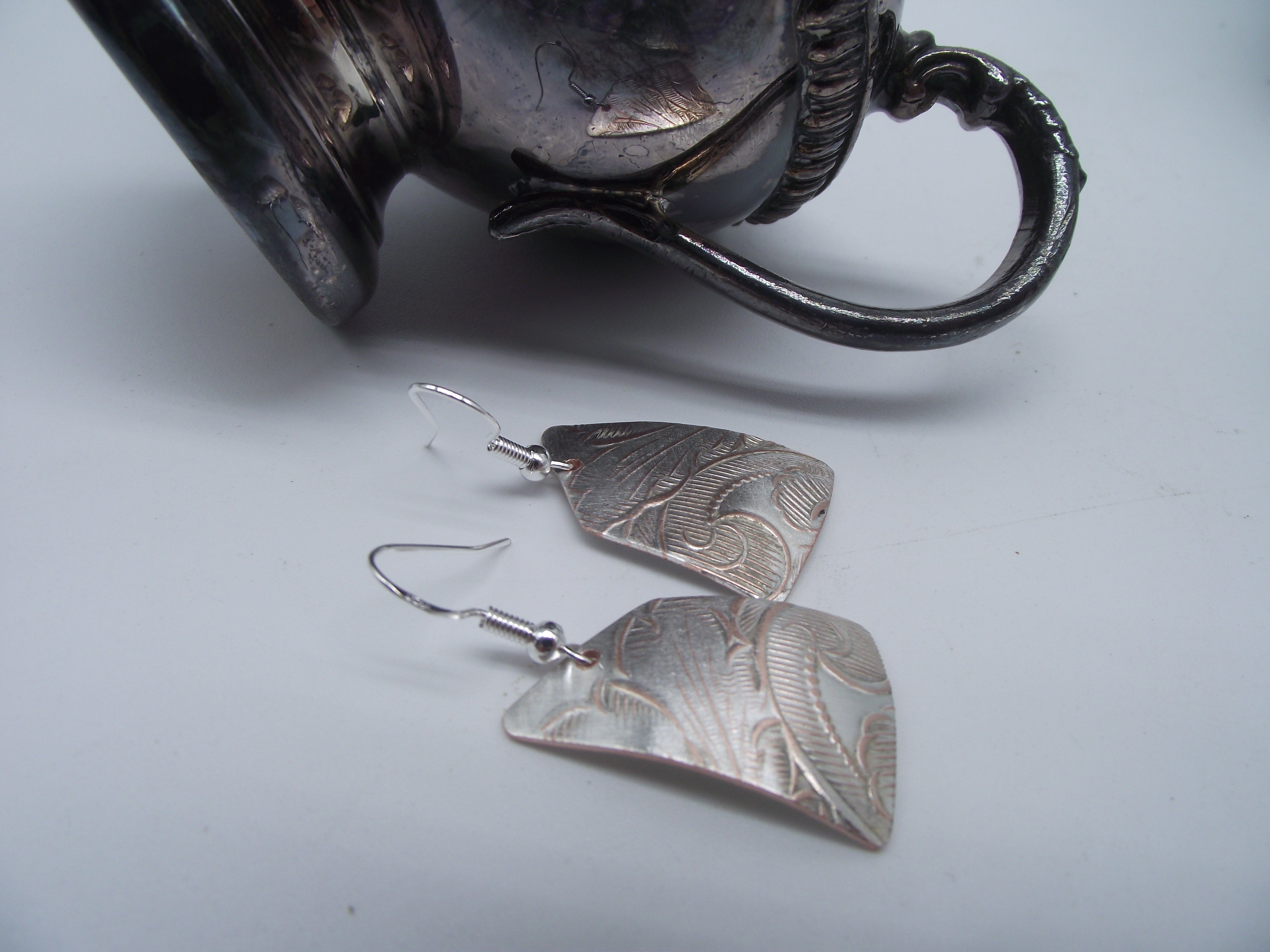 Silver Earrings-English Silver 009