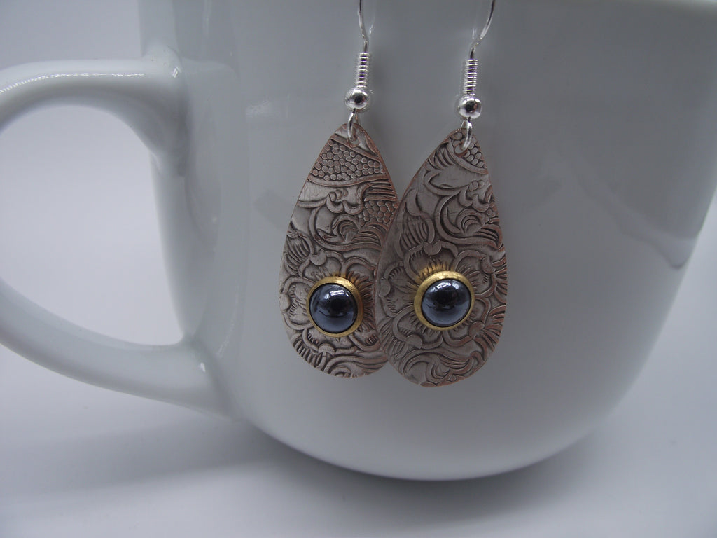 Gemstone earrings-silver 04