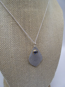 Gemstone necklace-silver 03