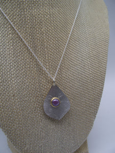 Gemstone necklace-silver 04