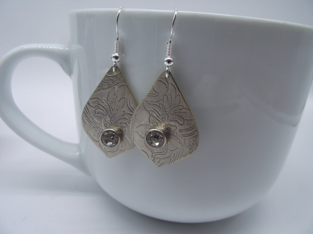 Gemstone earrings-silver 07