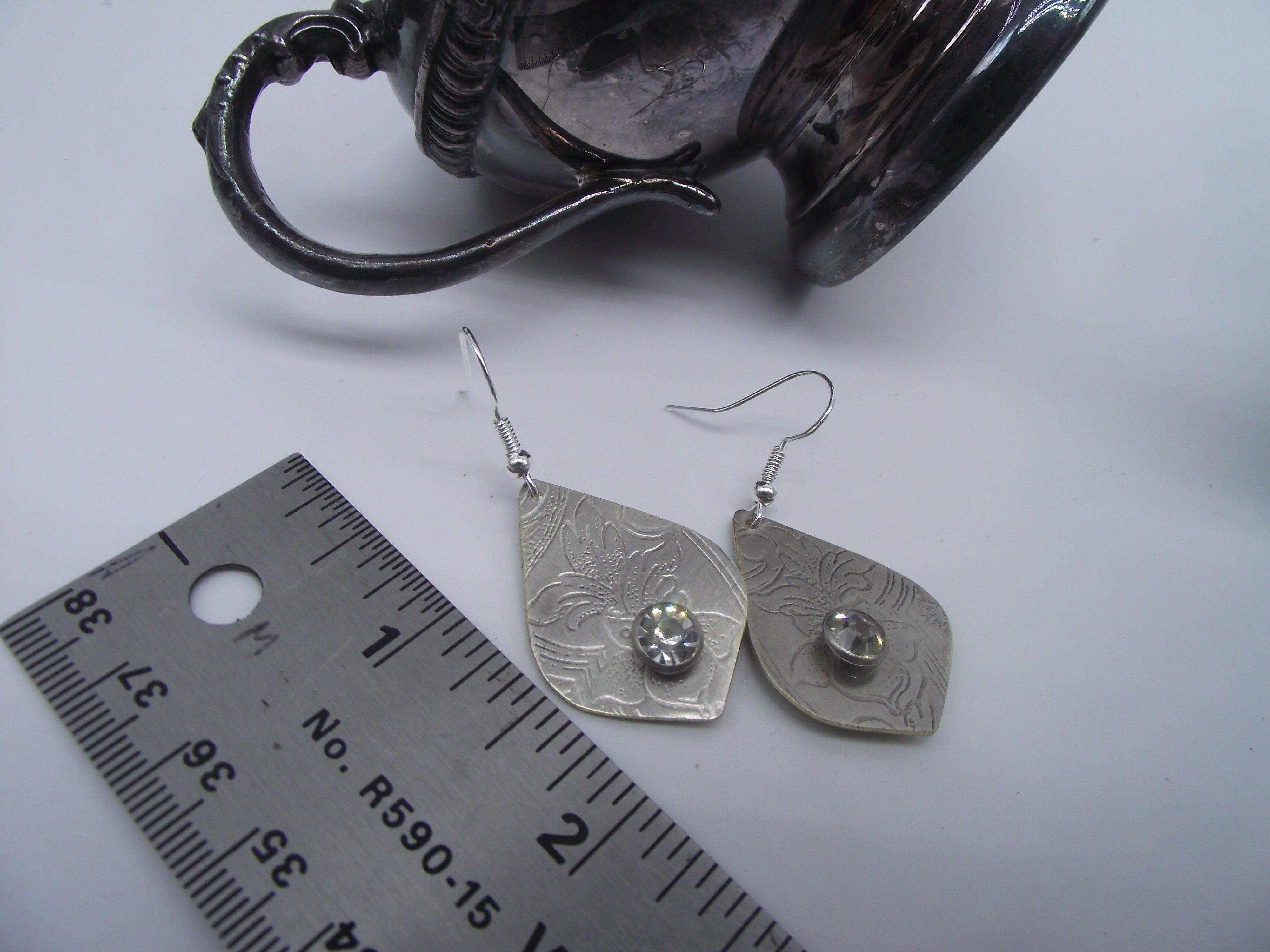 Gemstone earrings-silver 07