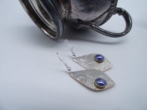 Gemstone earrings-silver 02