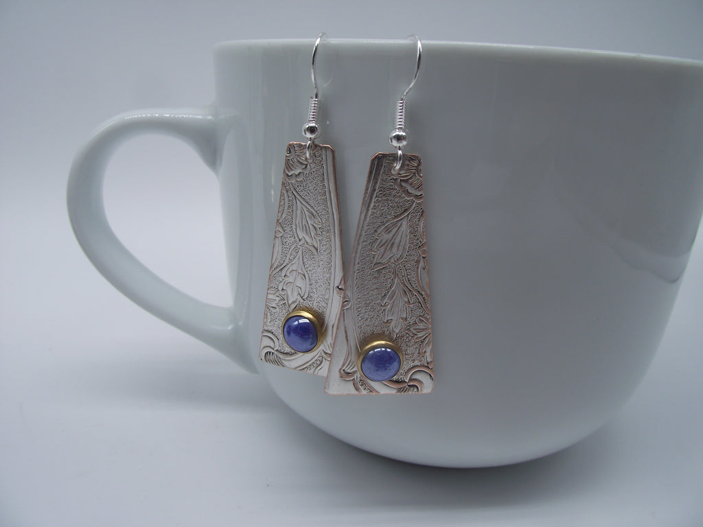 Gemstone earrings-silver 03
