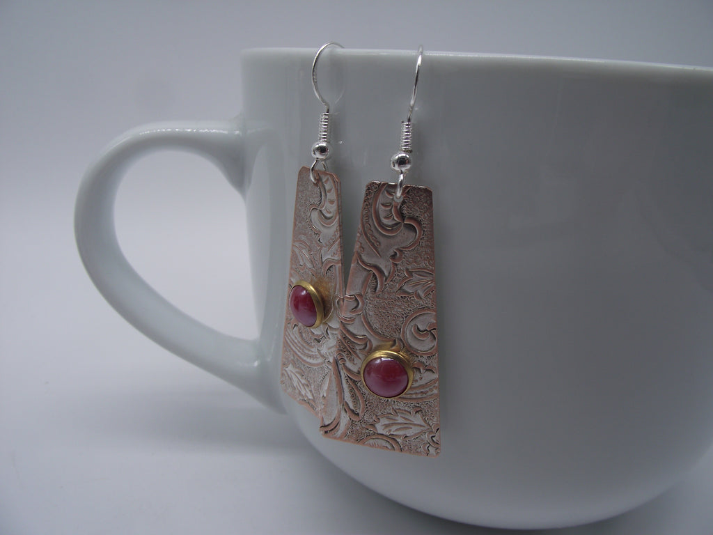 Gemstone earrings-silver 09